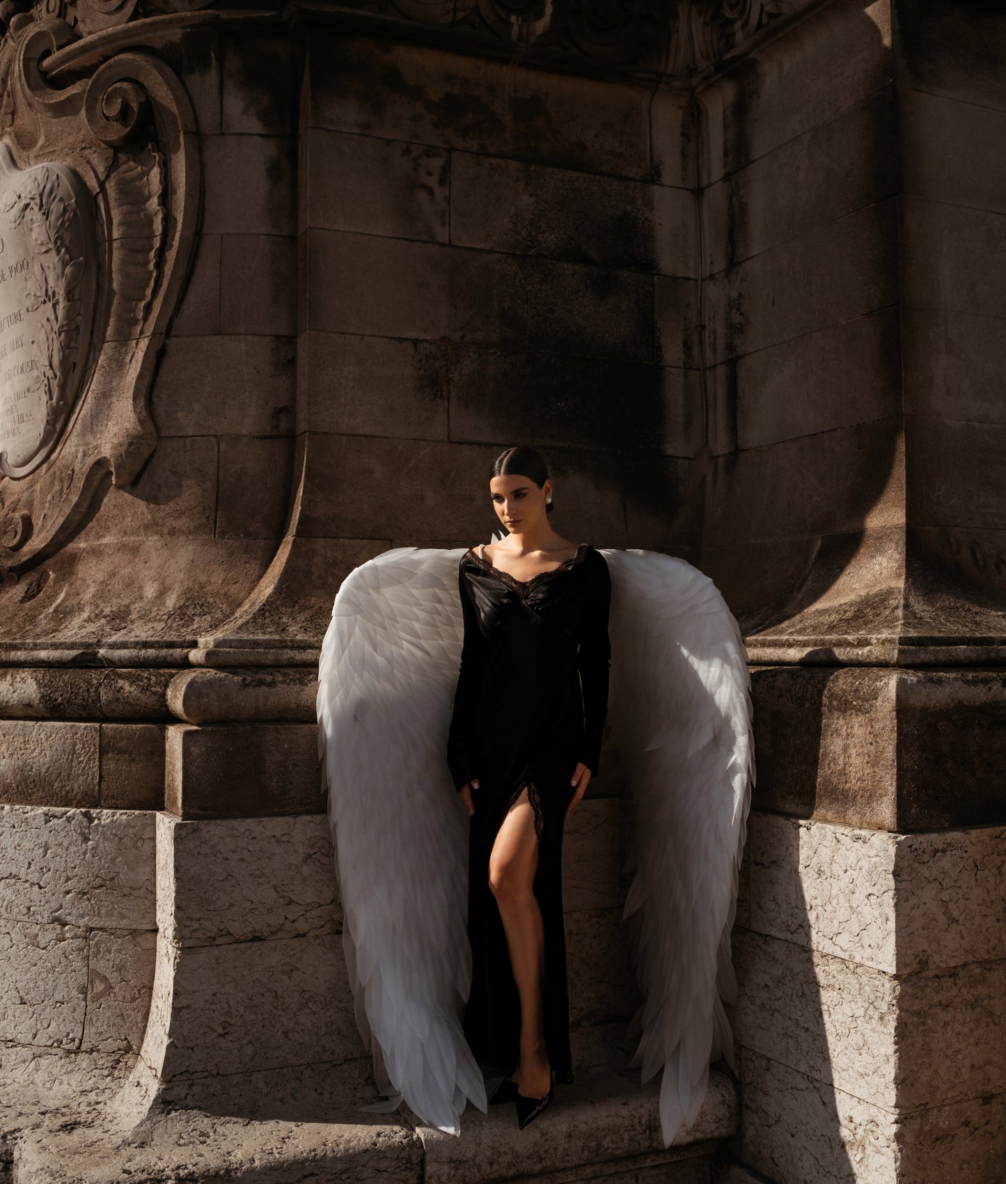 DRESS – ANGEL BLACK, LONG-SLEEVED