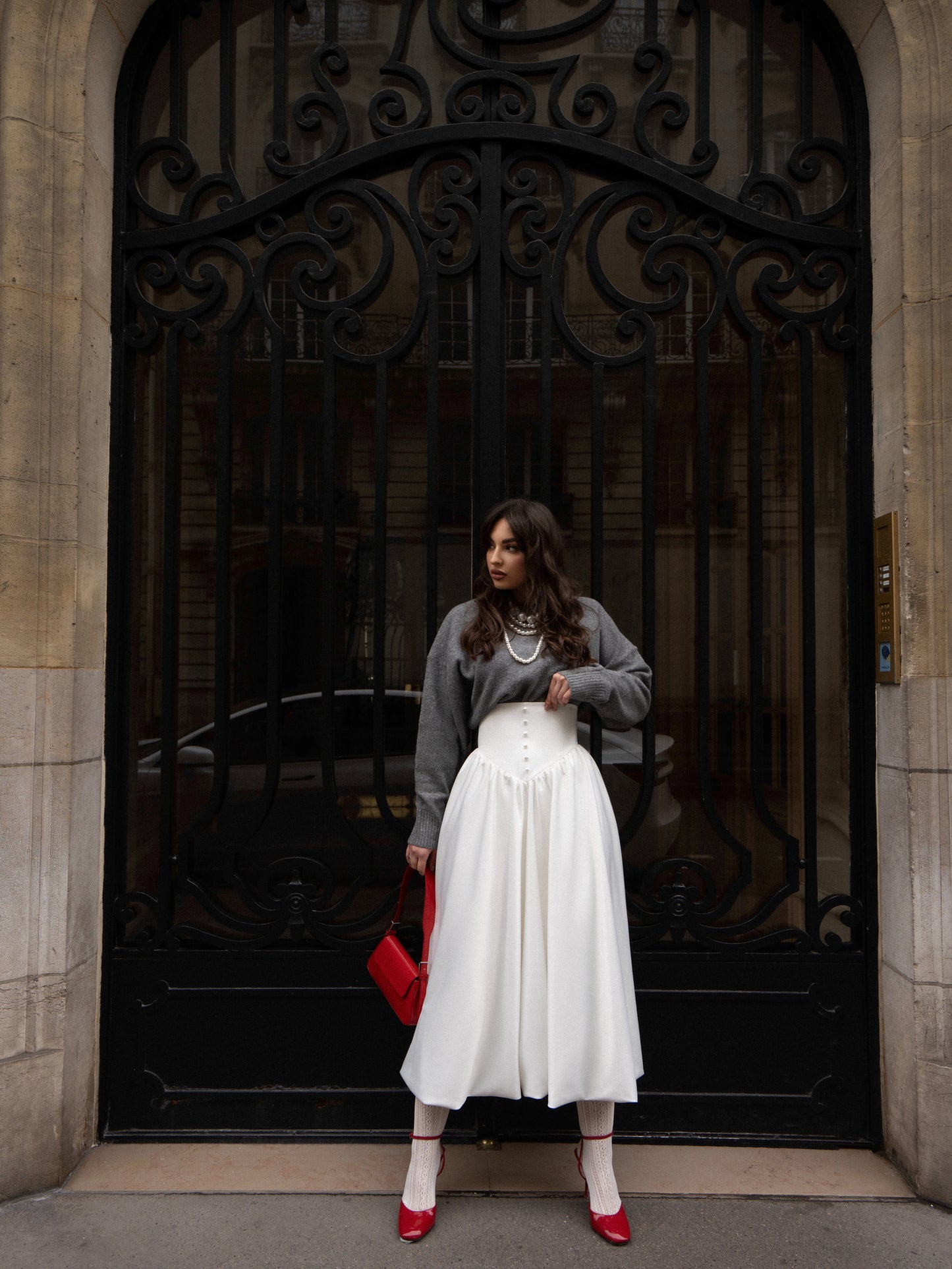 "Pearl" balloon skirt