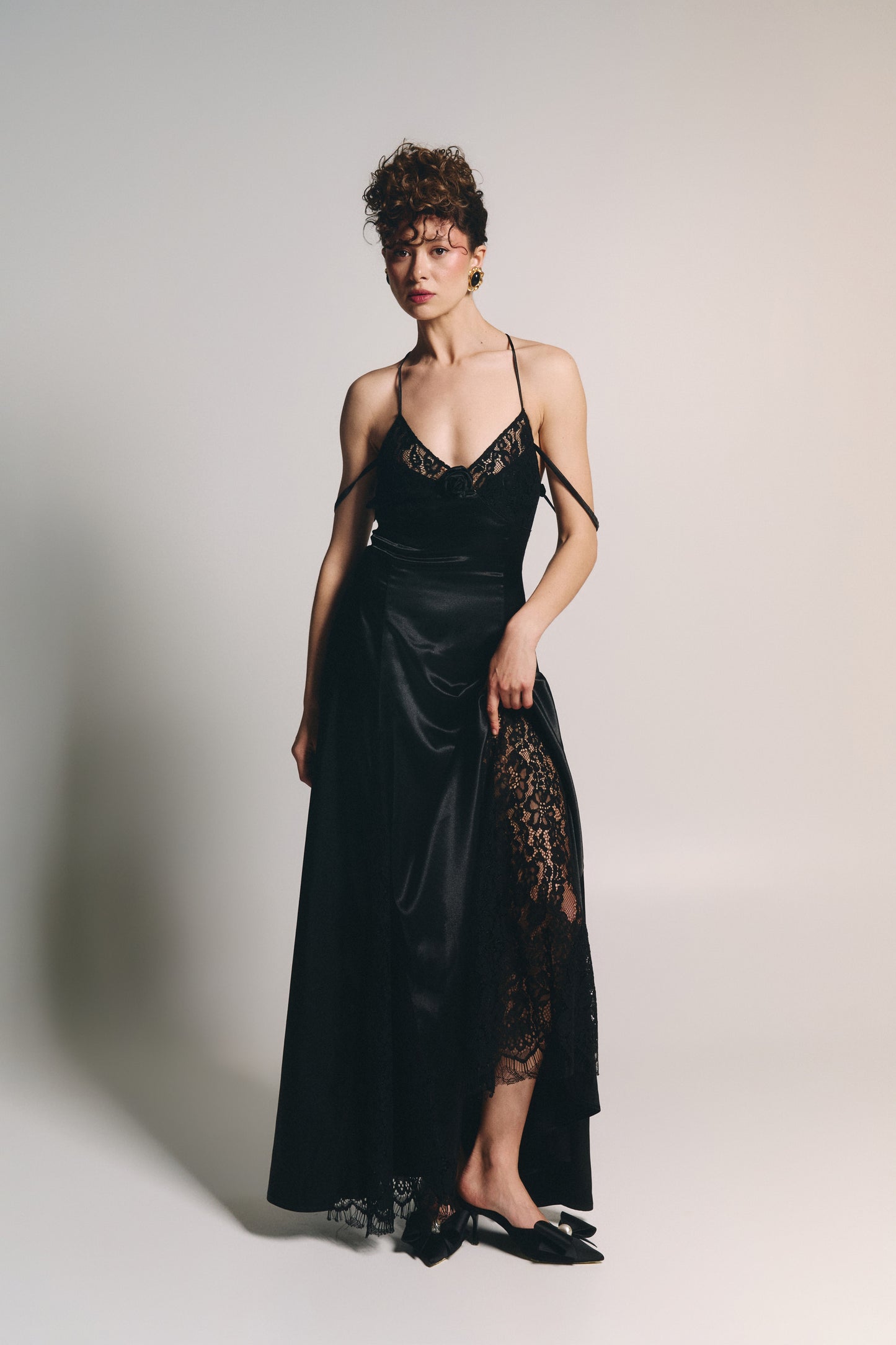 FLORA BLACK MAXI DRESS
