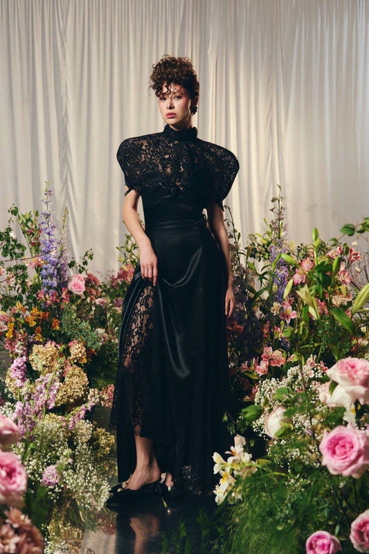 FLORA BLACK MAXI DRESS