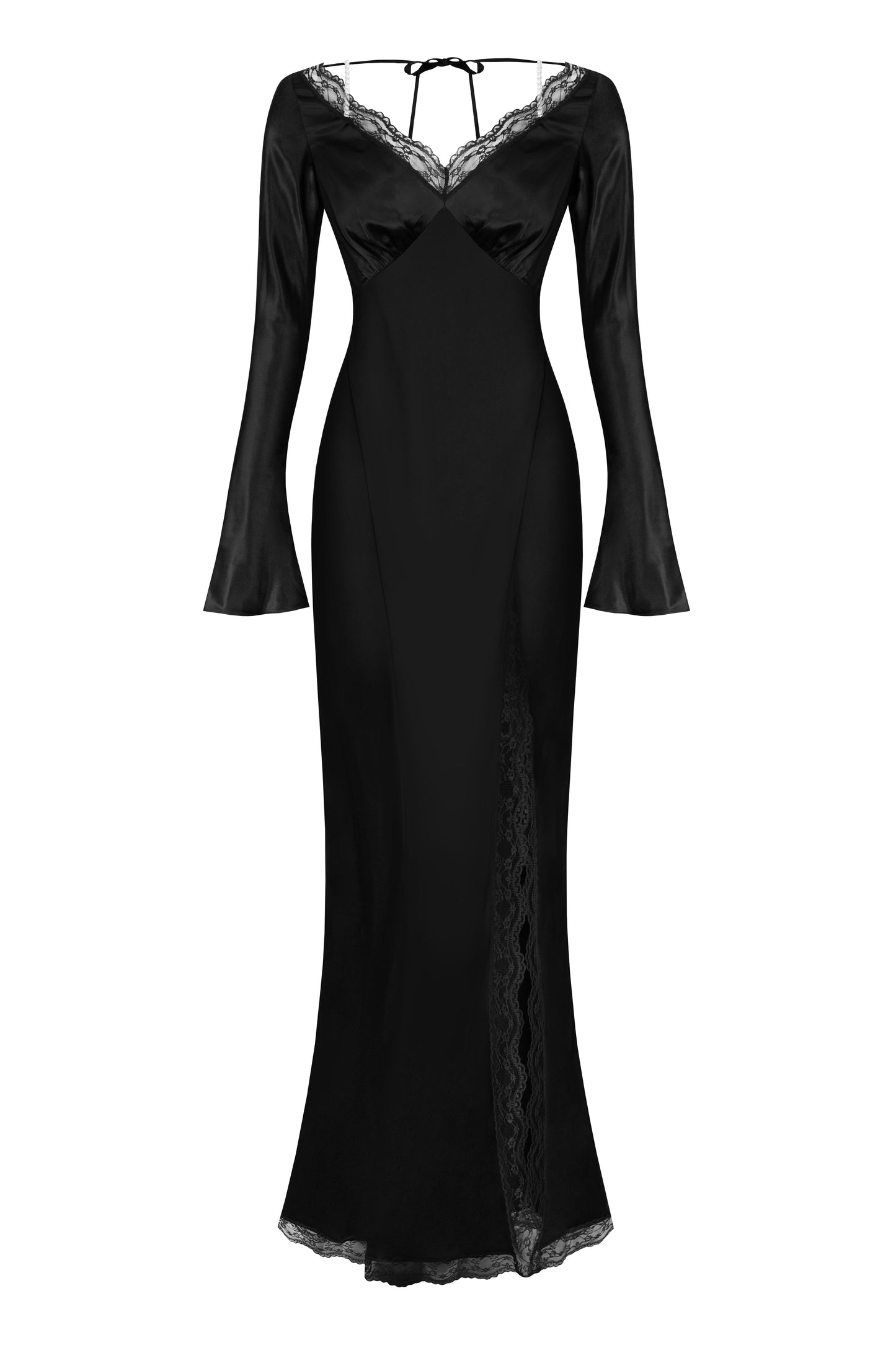 DRESS – ANGEL BLACK, LONG-SLEEVED