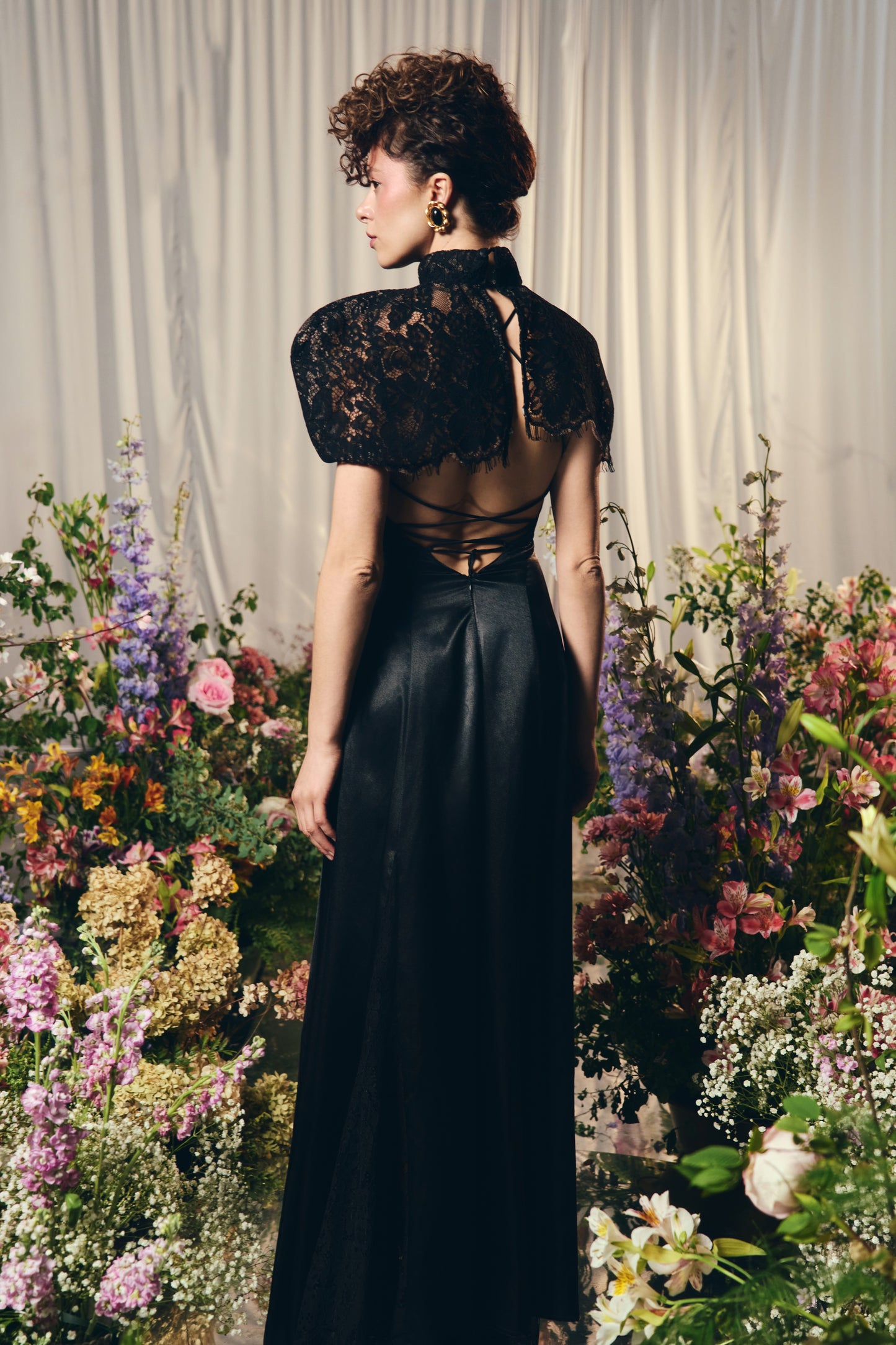 FLORA BLACK MAXI DRESS