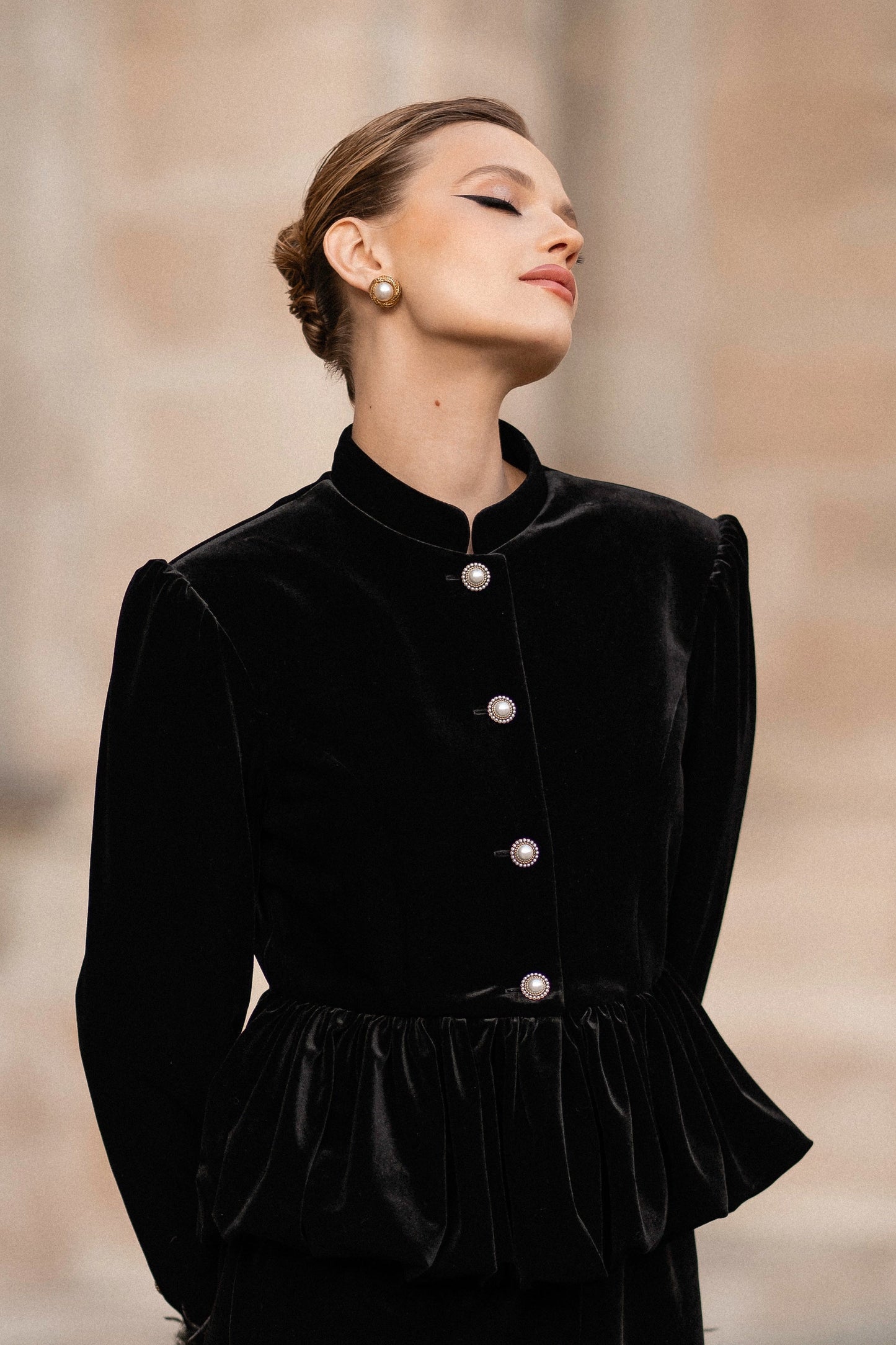 Velvet suit black “L’impératrice”