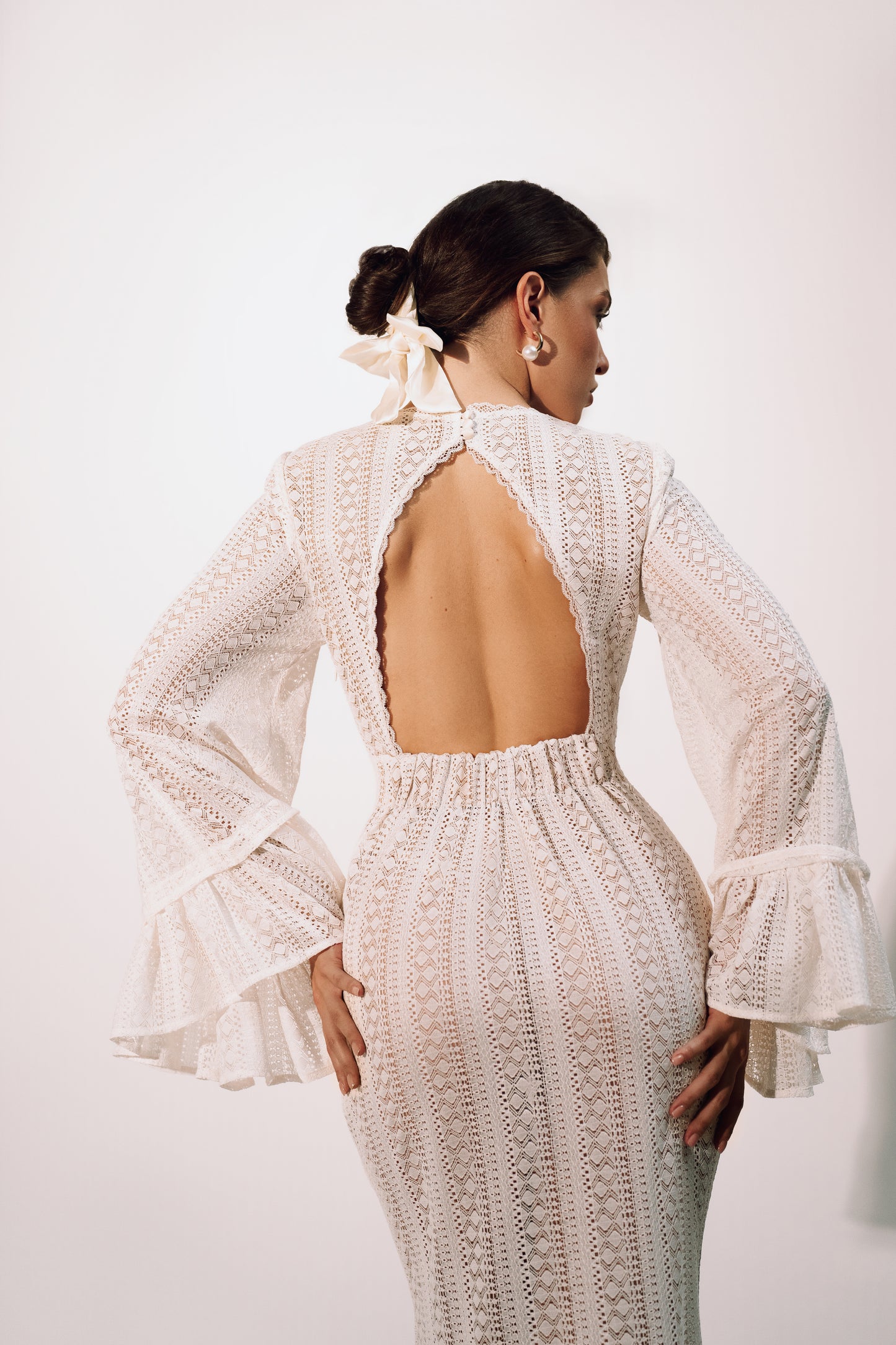 Elegant Maxi Dress in Premium Italian Lace
