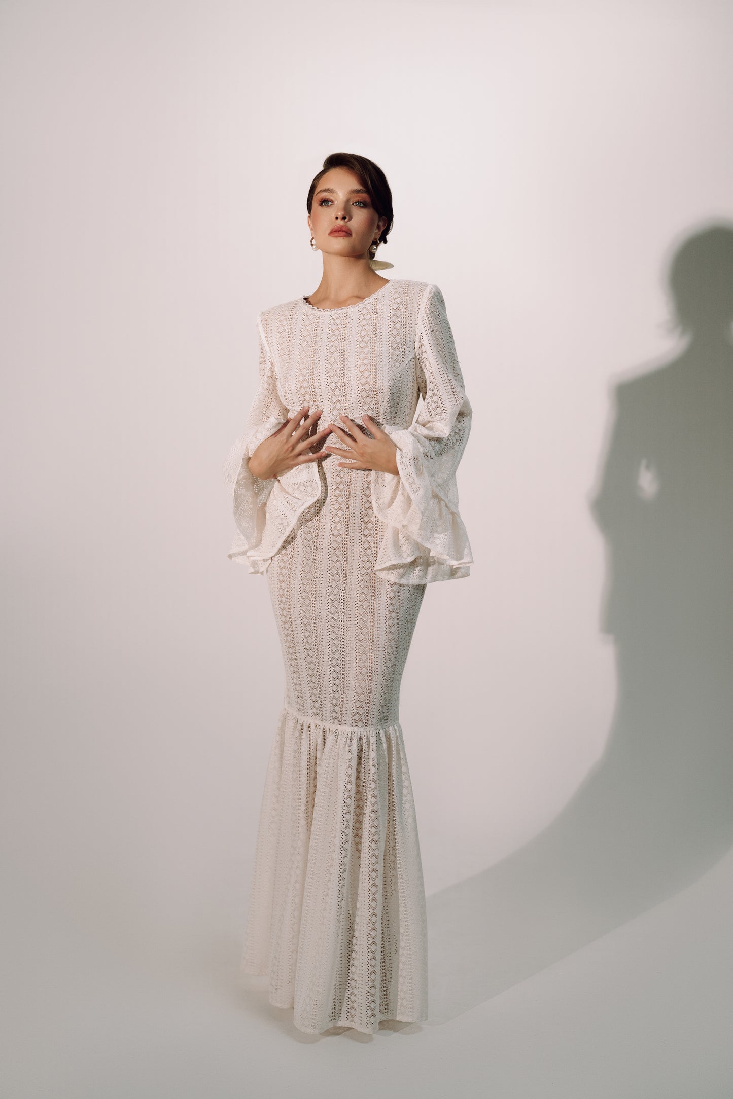 Elegant Maxi Dress in Premium Italian Lace