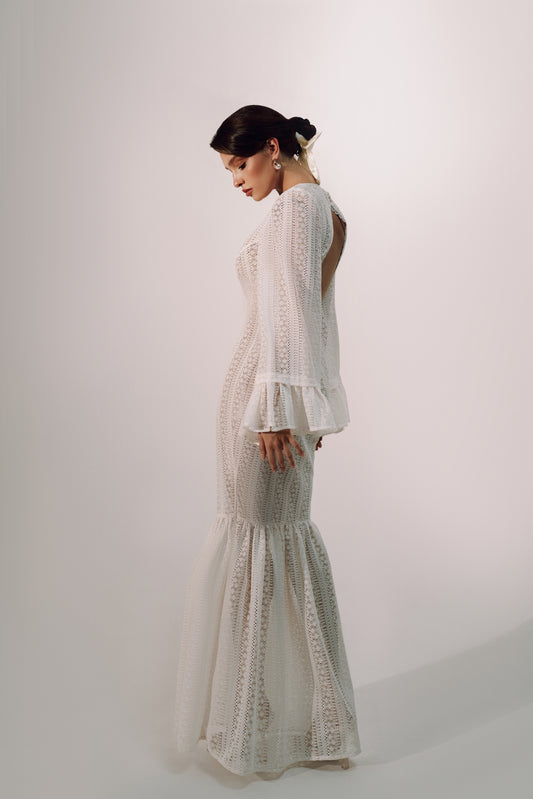 MUSE MAXI DRESS IN PREMIUM ITALIAN LACE